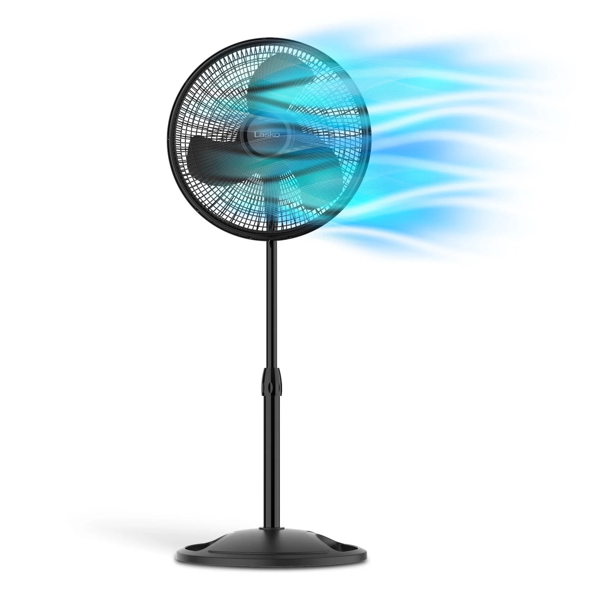 16 Oscillating Adjustable Pedestal Fan with 3-Speeds, Black F766589