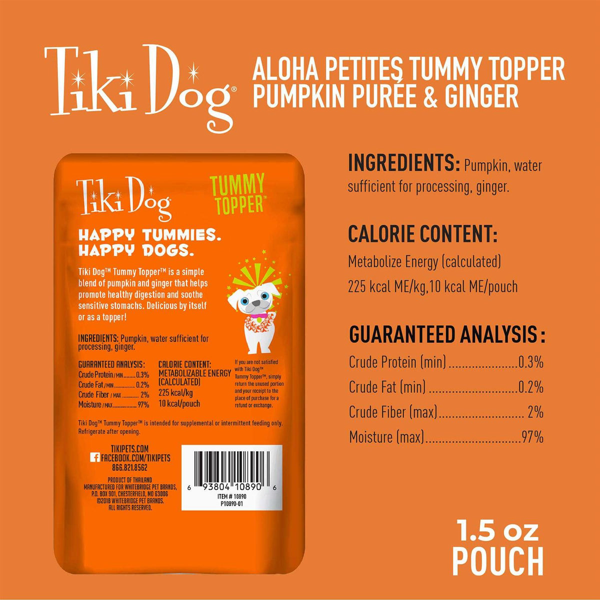 Pumpkin Ginger Dog Tummy Topper J49342