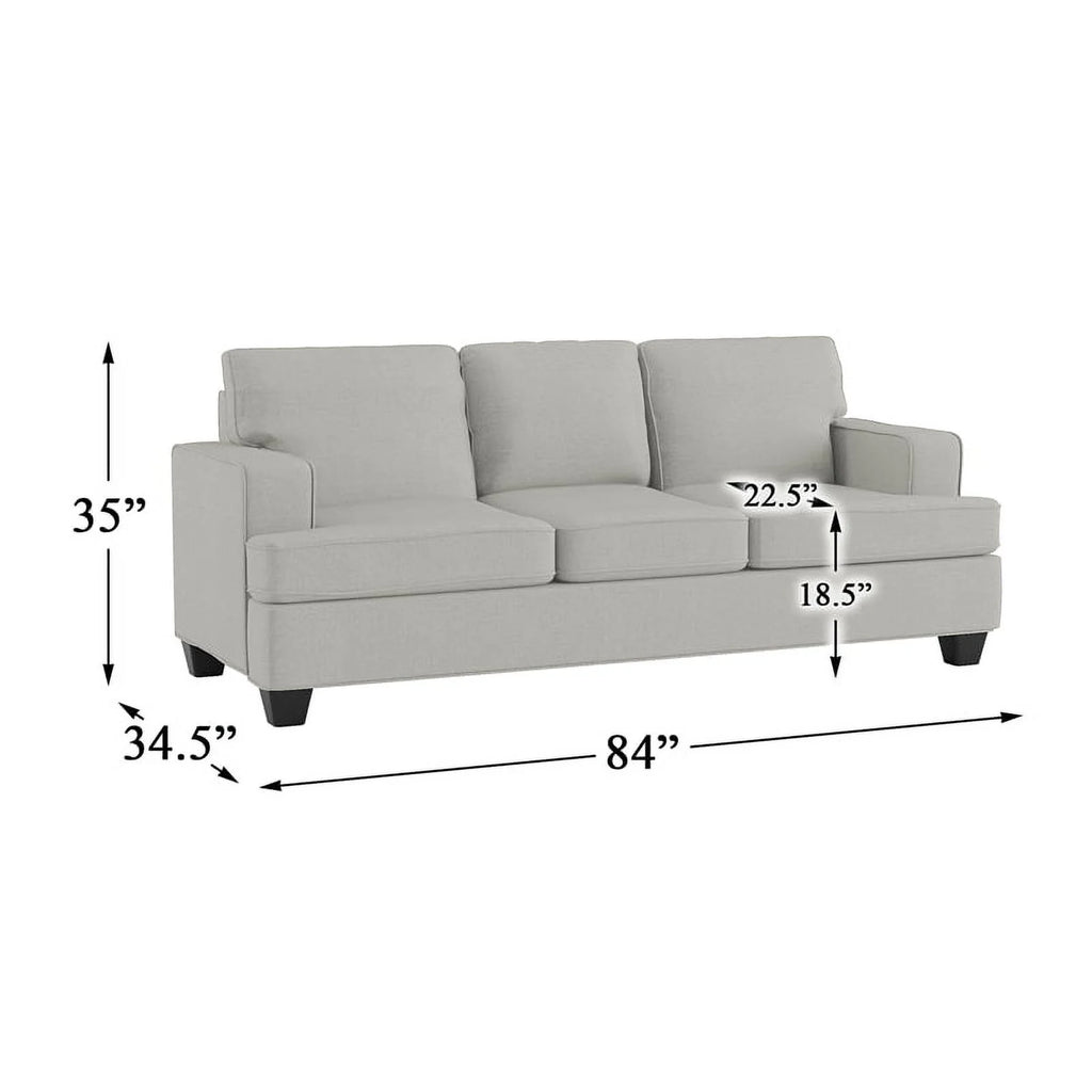 84" Polyester Fabric Sofa in Gray Y9706