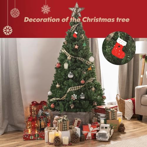 50pcs Unfinished Wood Slice Christmas Ornaments V814