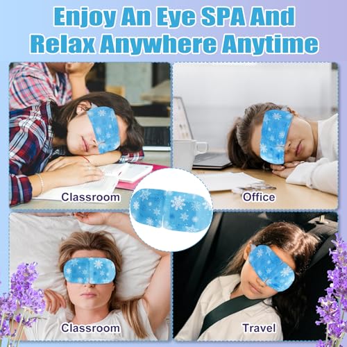 60 Packs Snowflake Disposable Heating Eye Mask T23315