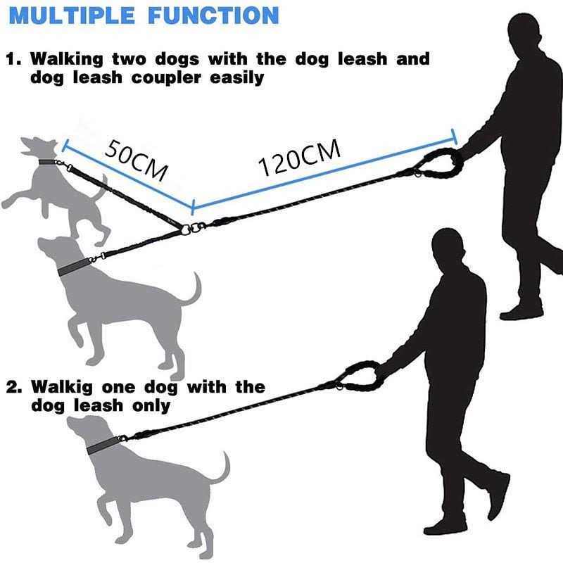 Double Dog Leash 360 Swivel No Tangle Q5457