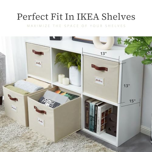 11" 6pcs Texture Grey Fabric Storage Bins J19139