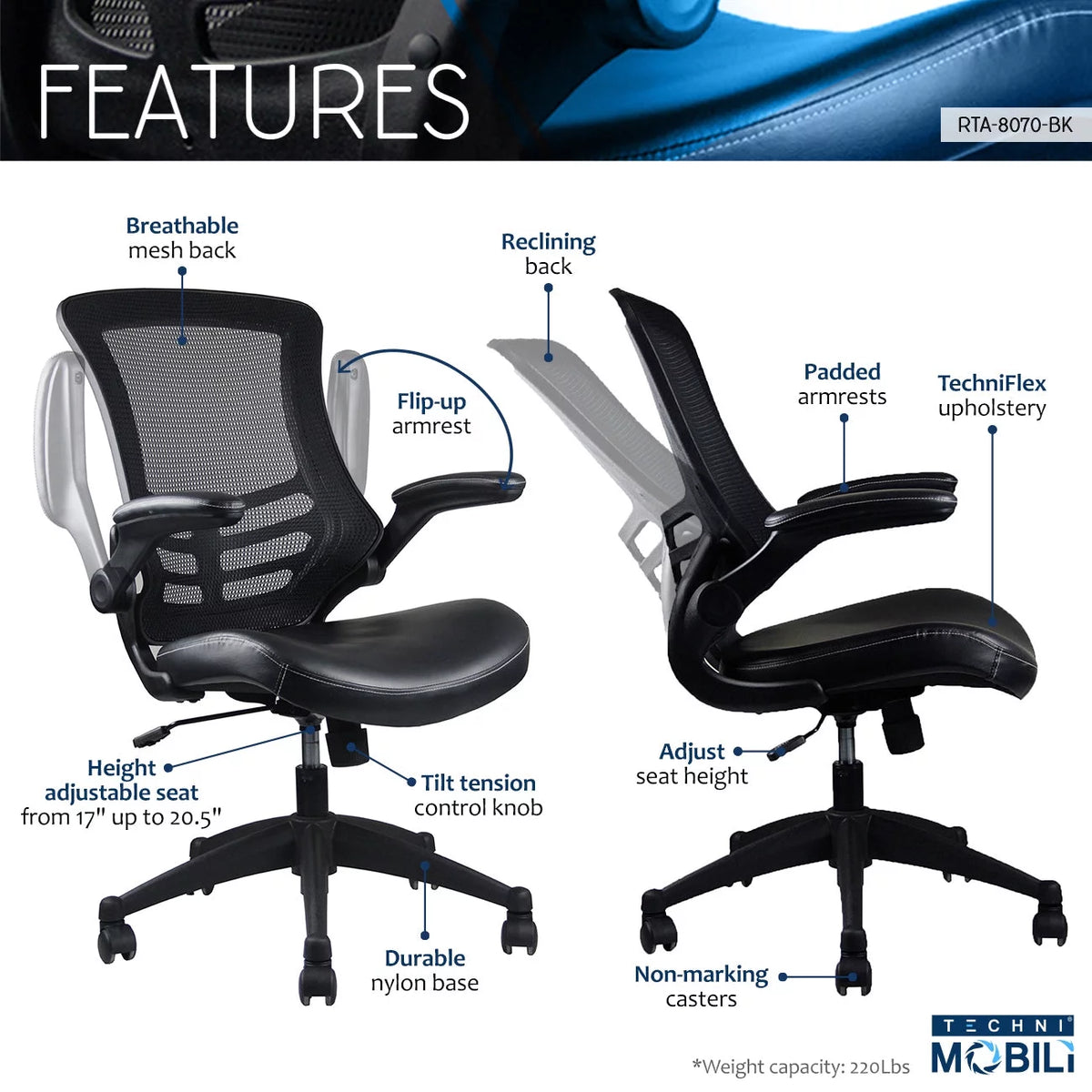 Black Mesh Executive Office Chair W212