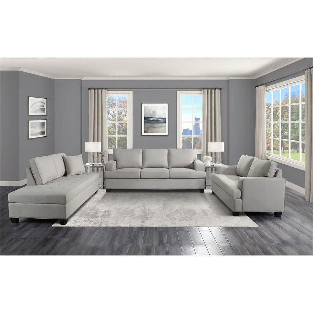 84" Polyester Fabric Sofa in Gray Y9706