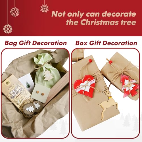 50pcs Unfinished Wood Slice Christmas Ornaments V814
