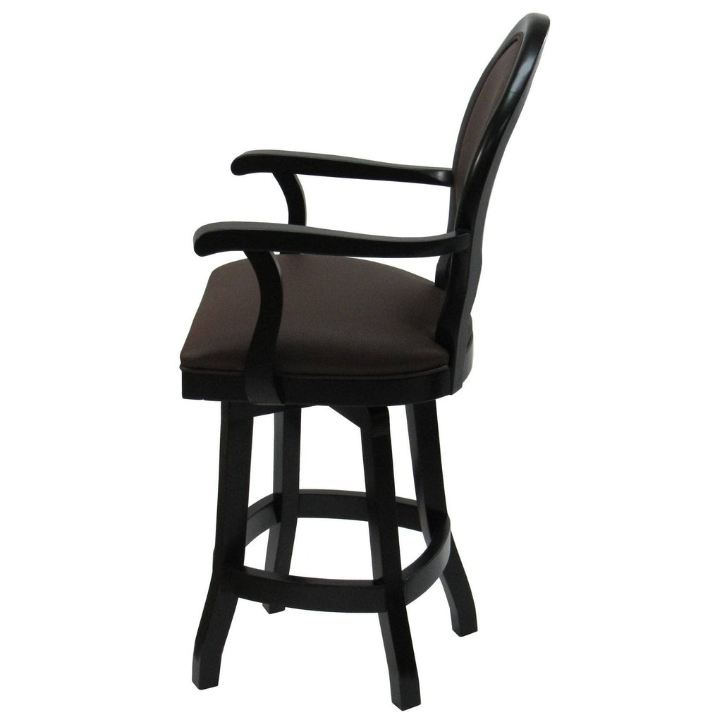 26x22 Swivel Solid Wood Counter Stool in Beige Leatherette T90729