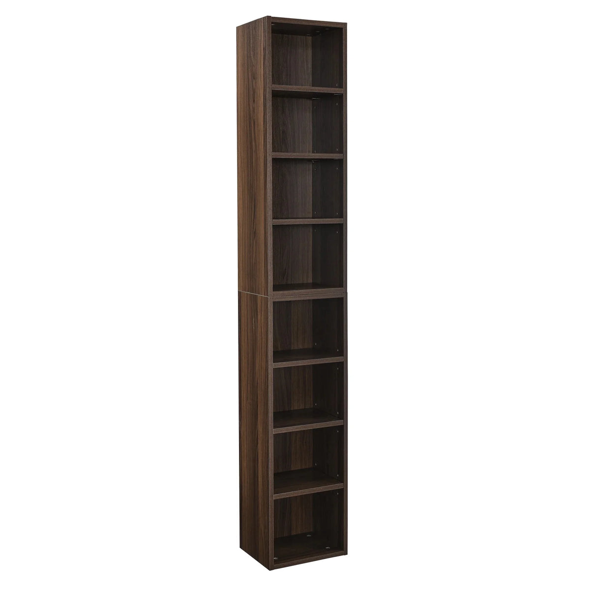 8-Tier Media Tower Rack Storage Cabinet with Adjustable Shelves J62261