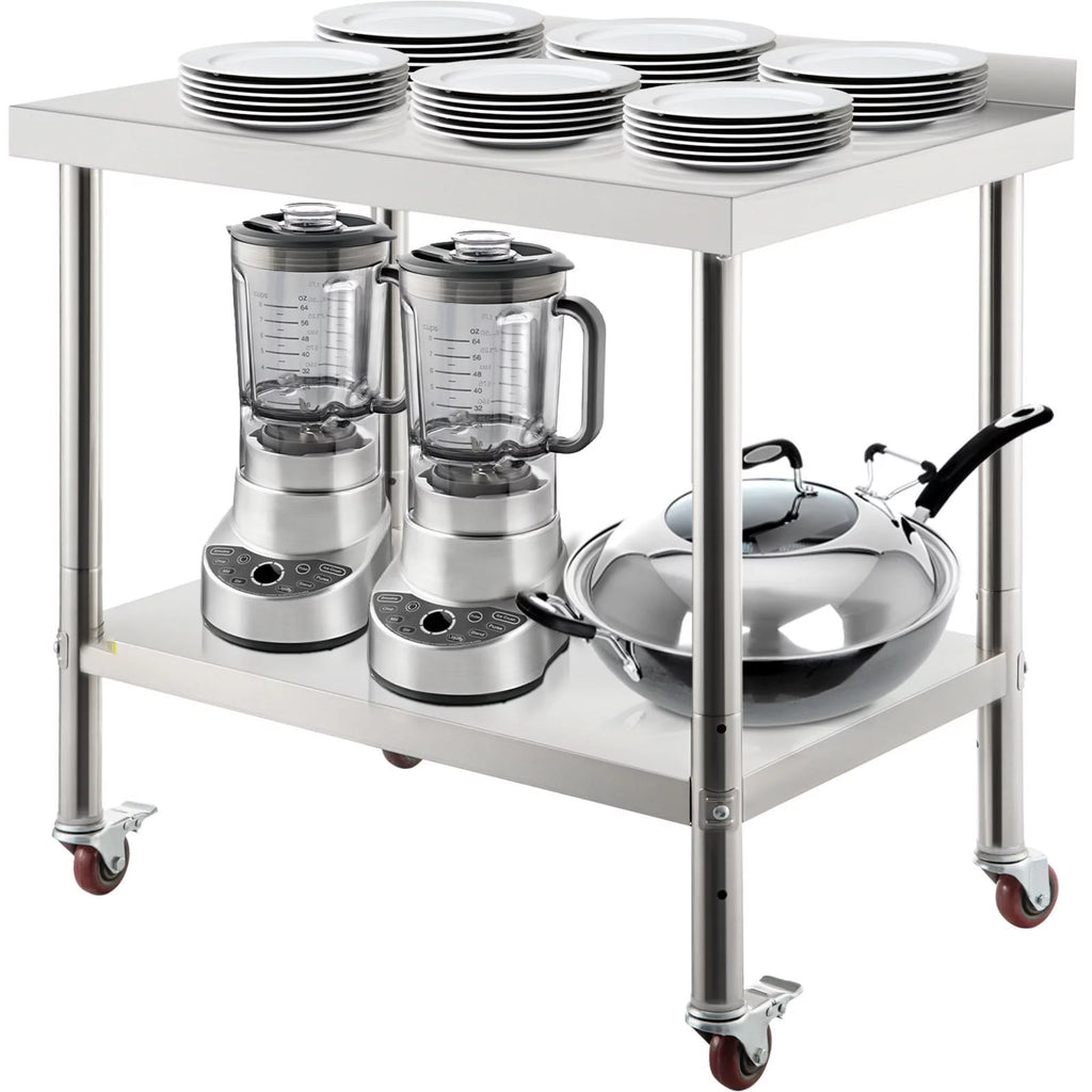 Stainless Steel Work Table with 4 Casters R1724