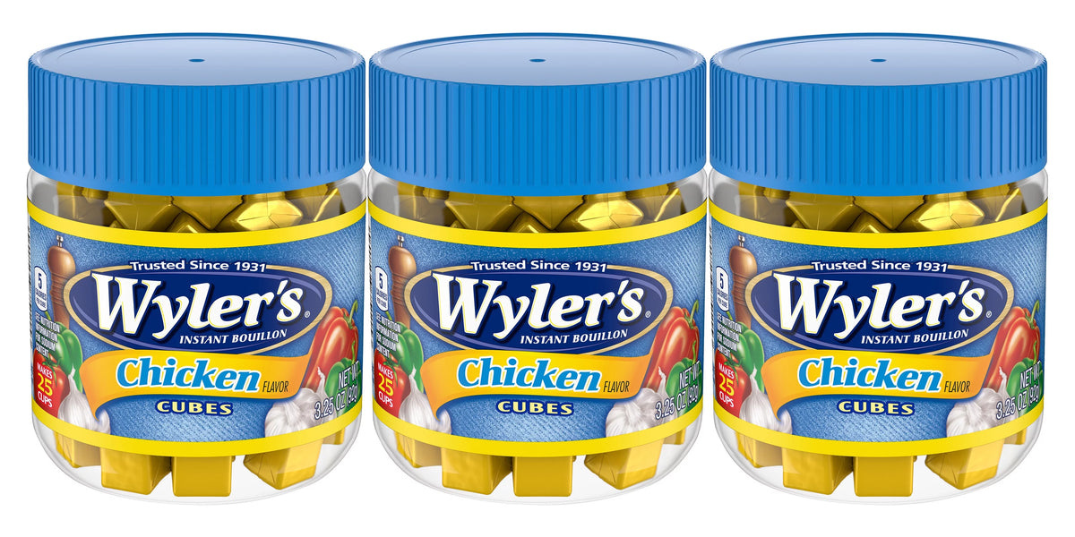 Chicken Instant Bouillon Cubes, 3.25 oz (3-Pack) D502382