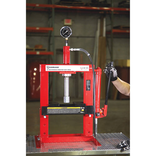 10-Ton Hydraulic Shop Press with Gauge C30054