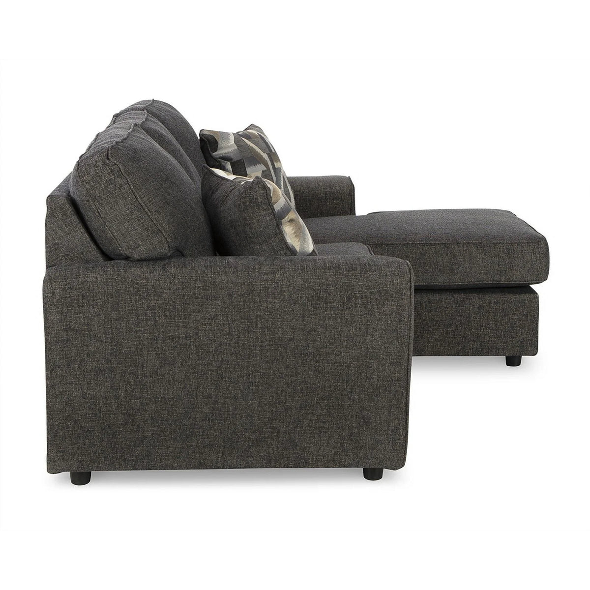 Gray Fabric & Wood Sofa Chaise V670
