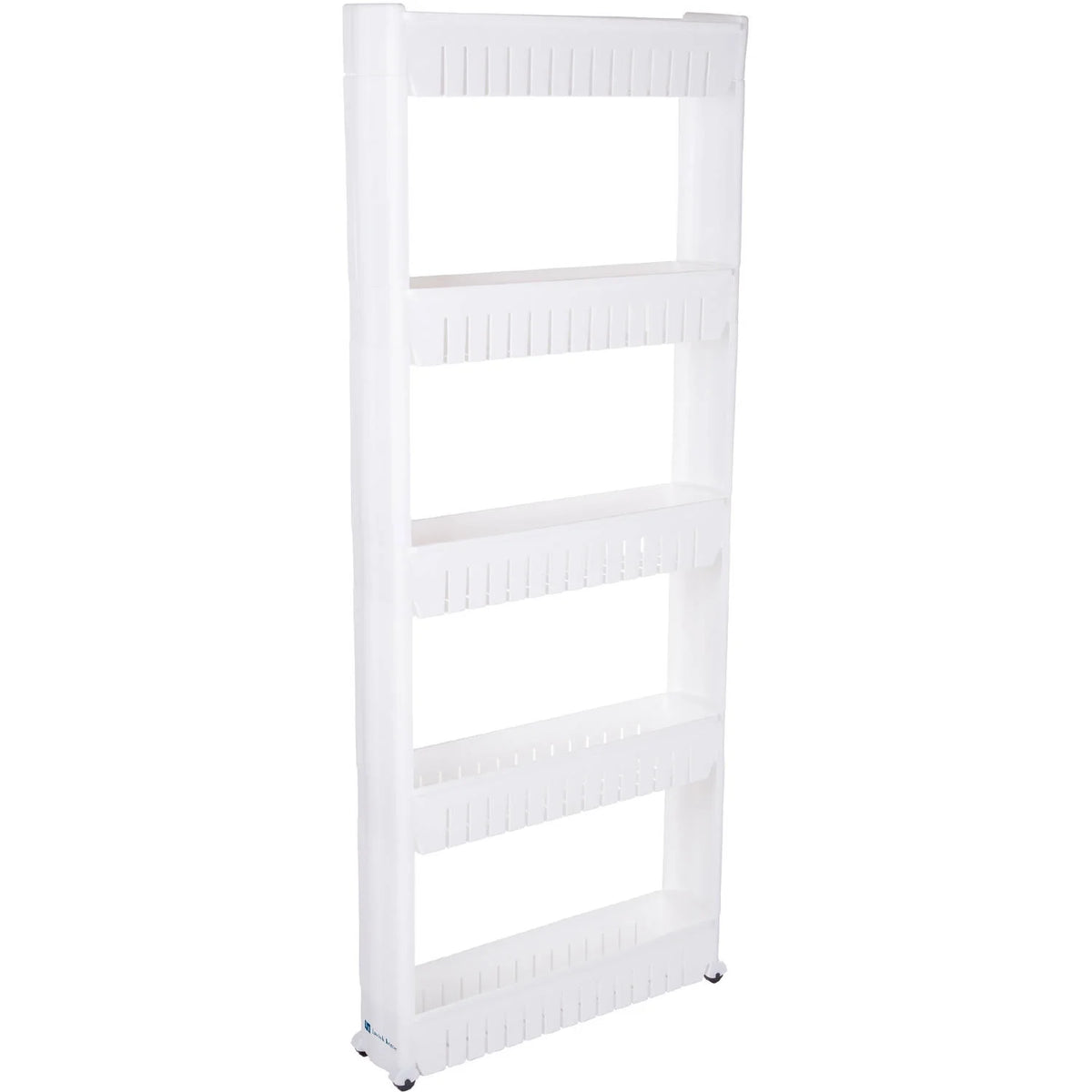 5-Tier White Plastic Rolling Pantry Storage Cart M71322