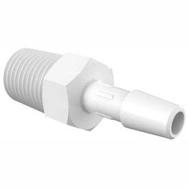 1/4-18 NPT to 1/4x22 Barbed Adapter, Medical Nylon R812