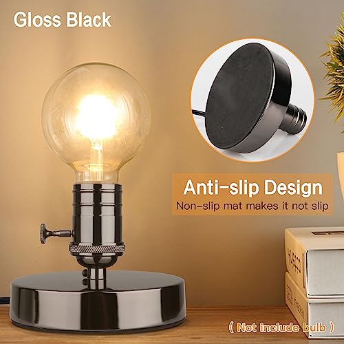 Matte Black Mini Edison Desk Lamp with ON Off Switch R74059