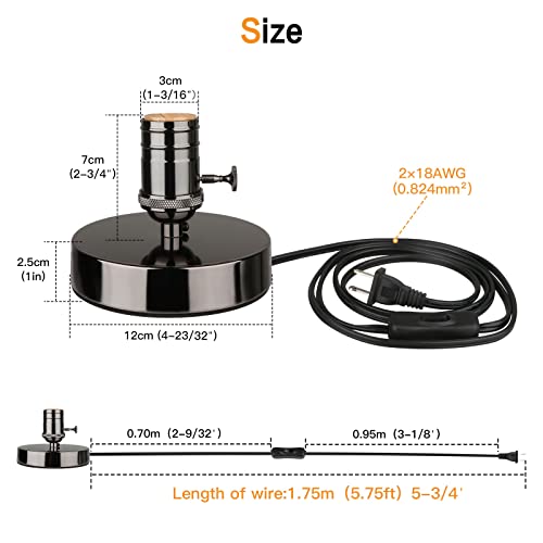 Matte Black Mini Edison Desk Lamp with ON Off Switch R74059