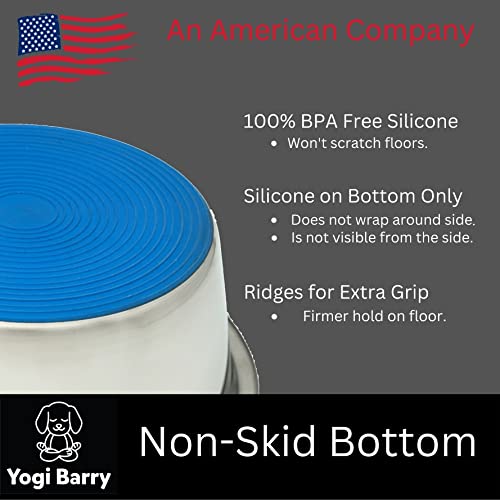 Stainless Steel Dog Bowl Set of 2 with Silicone Non-Skid Base J11305