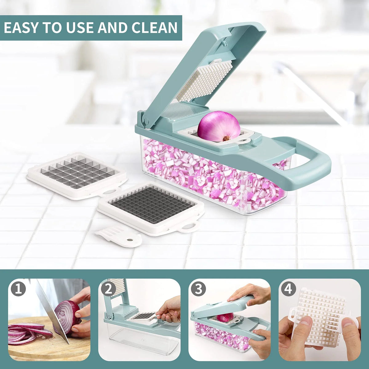 13-in-1 Vegetable Chopper with 8 Blades Z19072