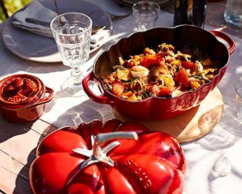 Cast Iron Dutch Oven 3-qt Tomato Cocotte Cherry X421