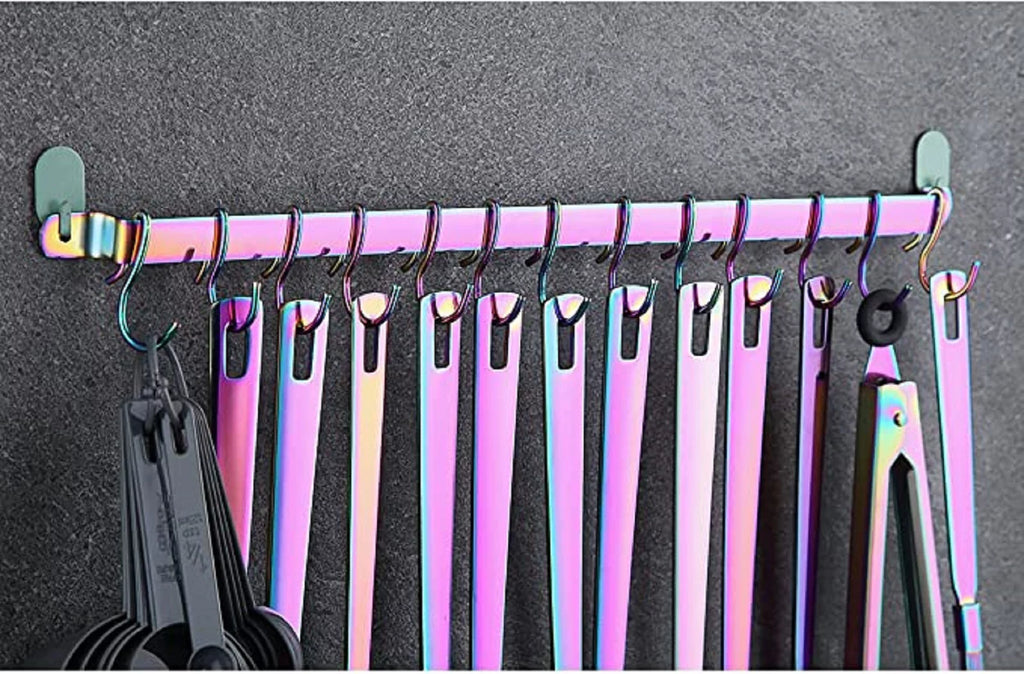 37 Piece Colorful Silicone Stainless Steel Utensils Set with Holder N968