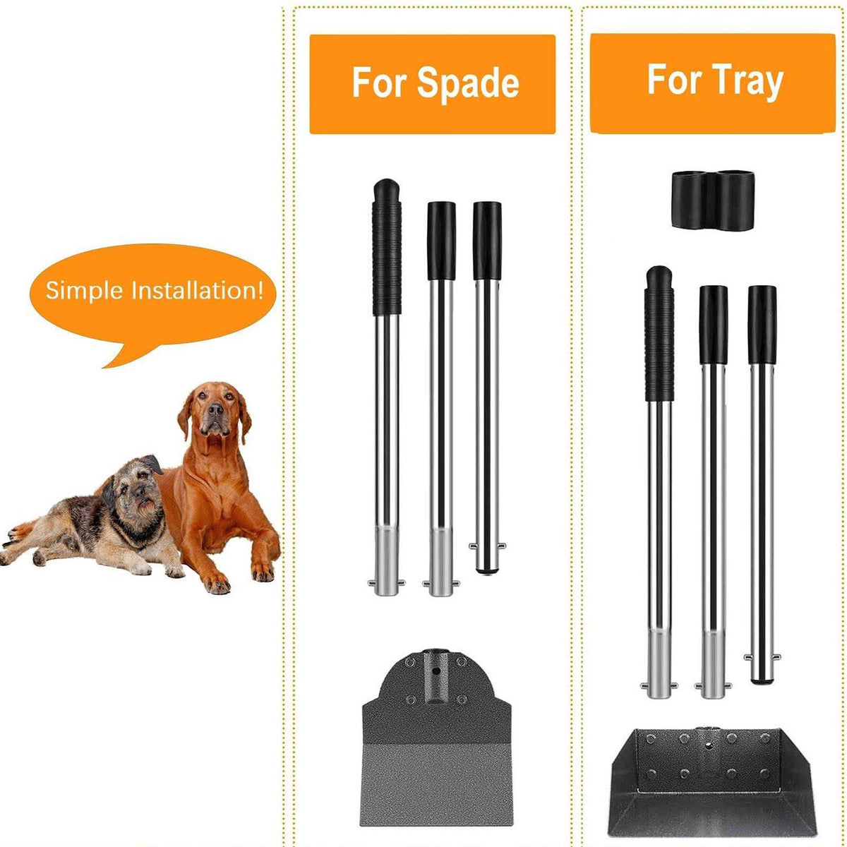Metal Dog Pooper Scooper with Adjustable Long Handle Y1548