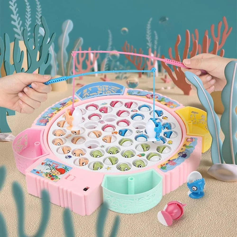 Magnetic Fishing Game Toy with 45 Fish and 4 Fishing Poles H3231