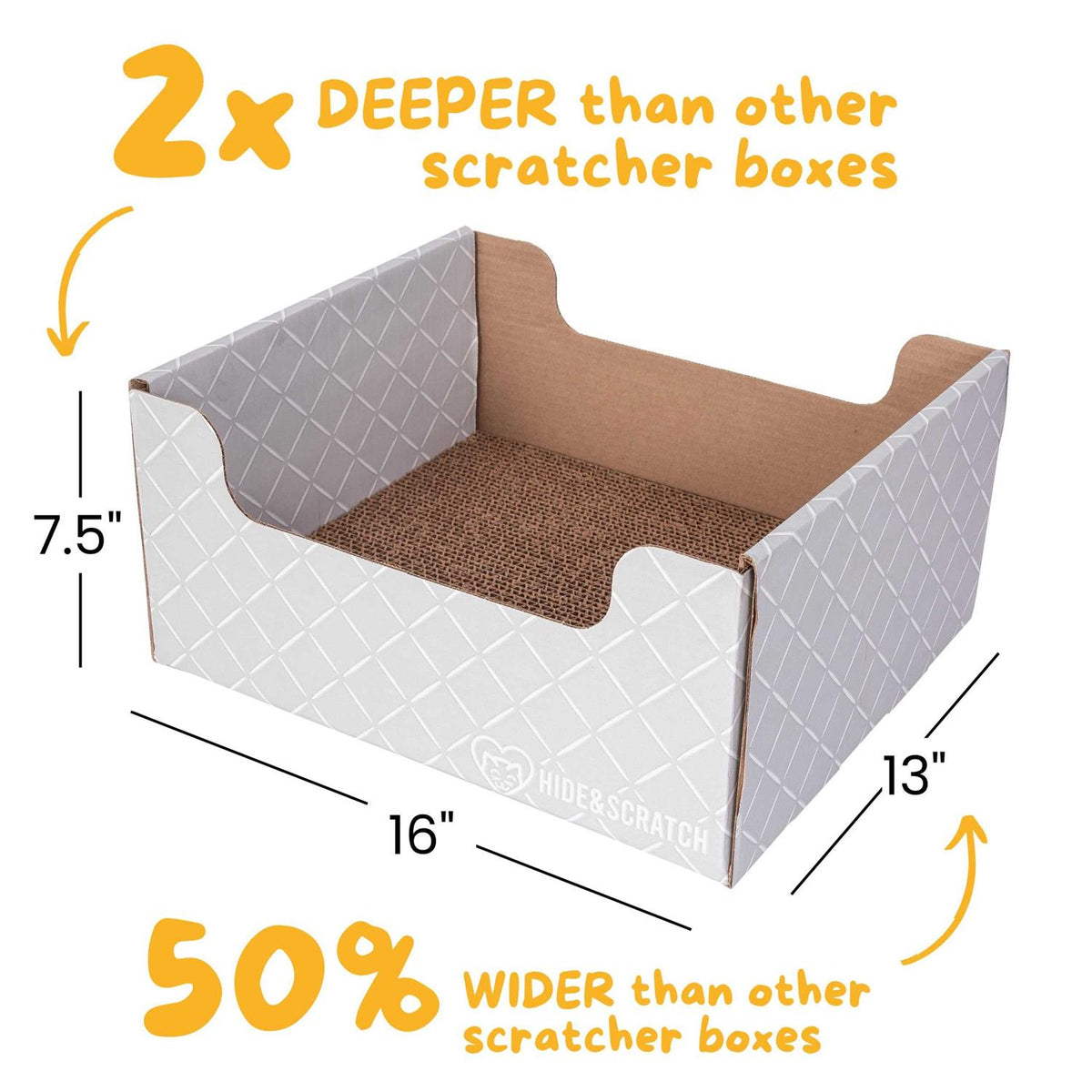 Extra-Large Heavy Duty Cardboard Cat Scratcher and Lounger Box Z14410