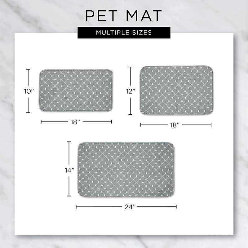 Off White Lattice Paw Pet Mat B4861