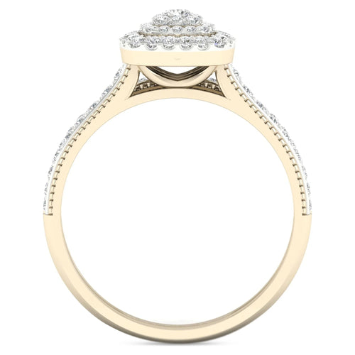1/2Ct TDW Diamond 10k Yellow Gold Bridal Set U1144