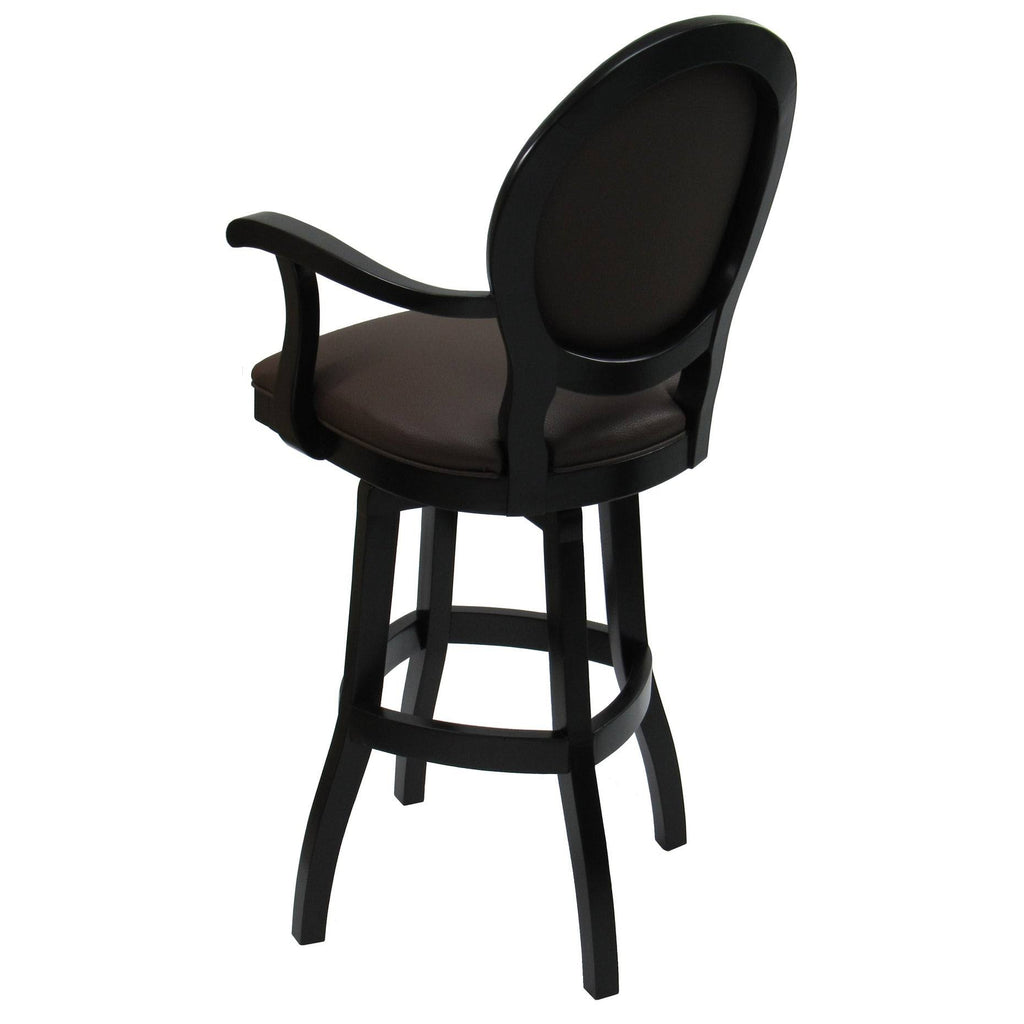 26x22 Swivel Solid Wood Counter Stool in Beige Leatherette T90729