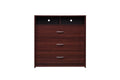 Mahogany 3 Drawer Dresser with Open Shelf U598498