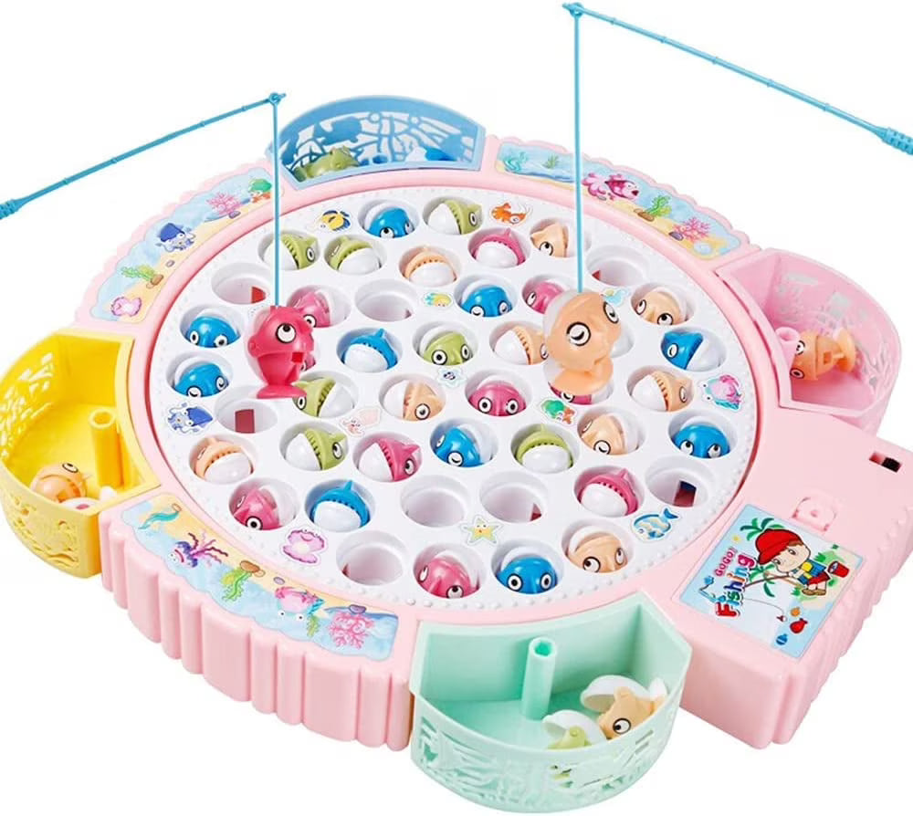 Magnetic Fishing Game Toy with 45 Fish and 4 Fishing Poles H3231