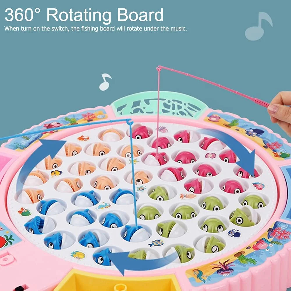 Magnetic Fishing Game Toy with 45 Fish and 4 Fishing Poles H3231
