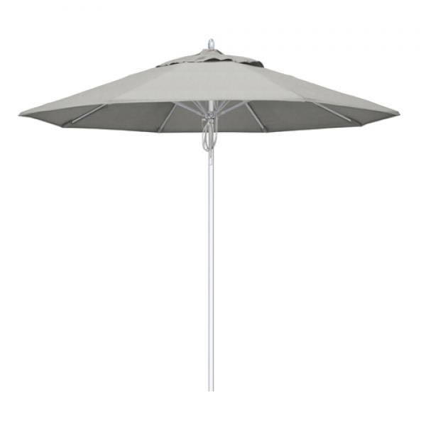 9' Patio Umbrella with Silver Anodized Aluminum Pole Fiberglass Ribs J857