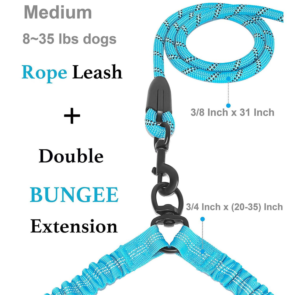 Double Dog Leash 360 Swivel No Tangle Q5457