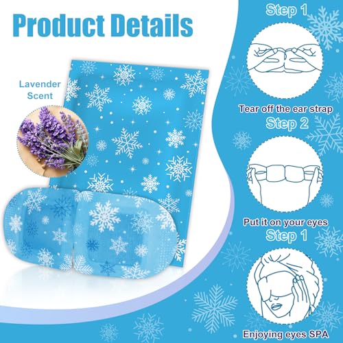 60 Packs Snowflake Disposable Heating Eye Mask T23315