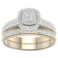 1/2Ct TDW Diamond 10k Yellow Gold Bridal Set U1144